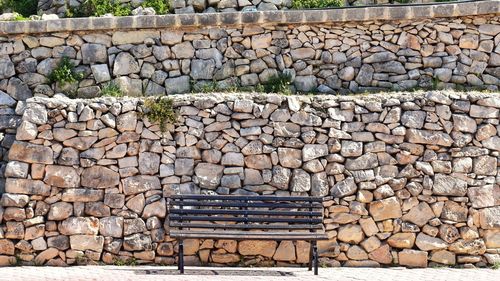 Close-up of stone wall