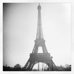 Low angle view of eiffel tower