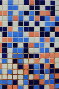 Full frame shot of multi colored tiled floor