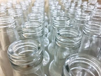 Full frame shot of glass jar