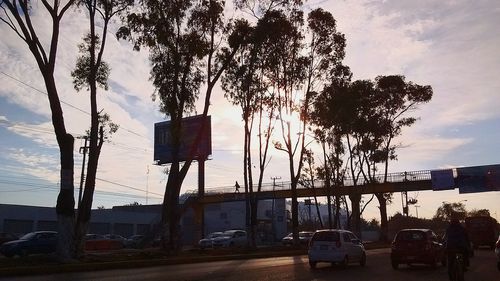 View of road at sunset