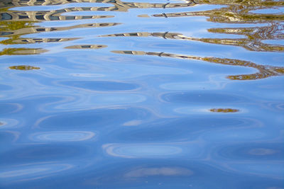 High angle view of rippled water in lake