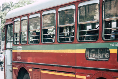 View of bus in city