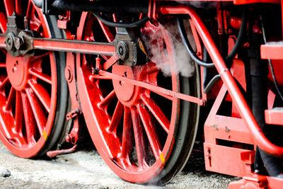 Old train - obsolete technology of transportation concept of vintage and historical heritage