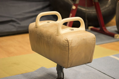 Close-up of mannequin on table