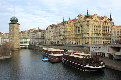 Prague. vltava river embankment