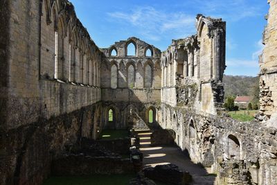 Rievaulx abbey against sky