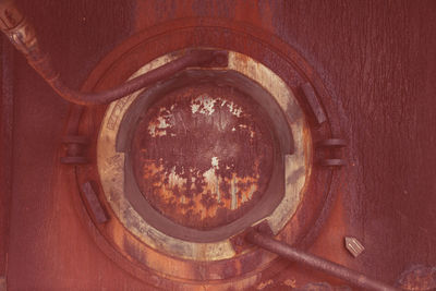 Directly above shot of rusty metal