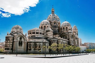 View of cathedral against blue sky