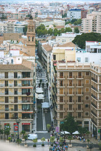 High angle view of cityscape