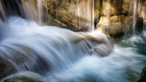 Scenic view of waterfall