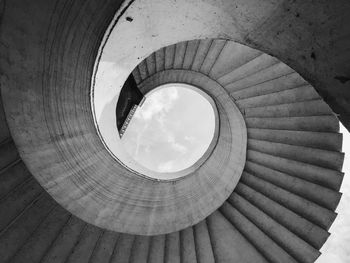 Digital composite image of spiral staircase