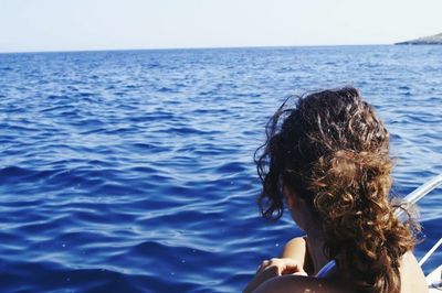 Woman looking at sea