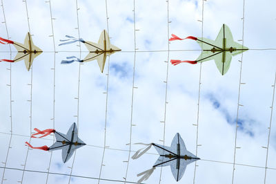 Kites with blue sky and white clouds