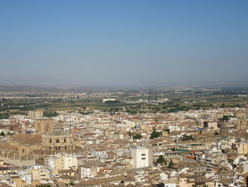 High angle shot of cityscape