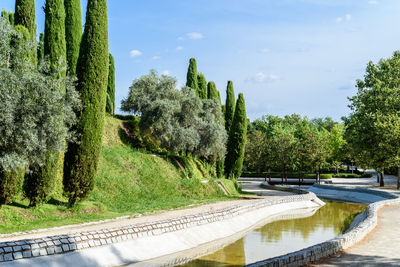 The forest of remembrance, a memorial garden located in the park of buen retiro in madrid, 