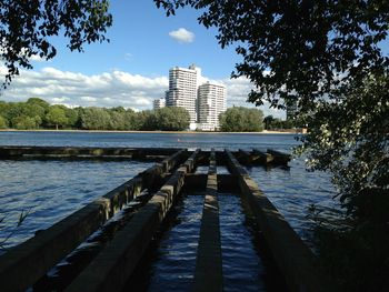 Footbridge over river