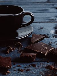 Close-up of chocolate on table