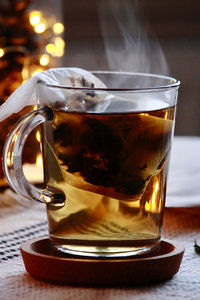 Close-up of drink on table