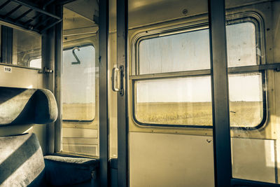 Interior of train