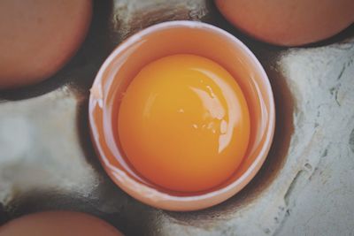High angle view of breakfast on table