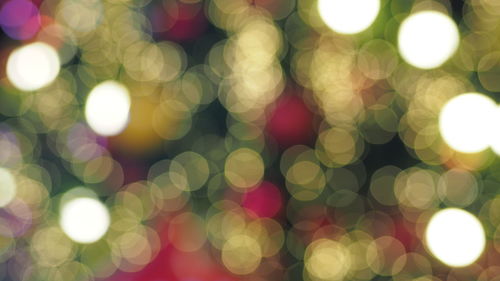 Defocused image of lights