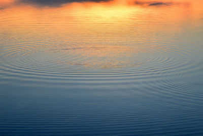 High angle view of rippled water in lake