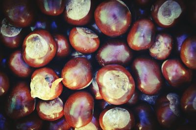 Full frame shot of onions for sale