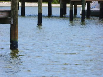 View of pier in sea