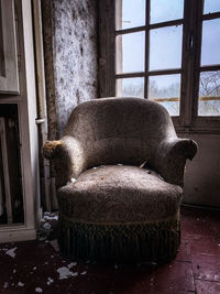 Old chair in building