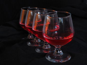 Close-up of wine glass on table