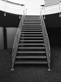 Low angle view of empty staircase in building