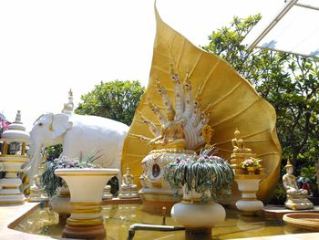 Close-up of statue on table