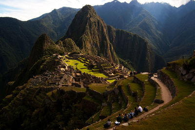 High angle view of valley