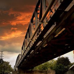 Low angle view of bridge against sky