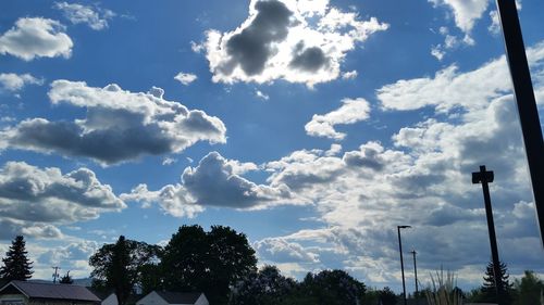 Low angle view of cloudy sky