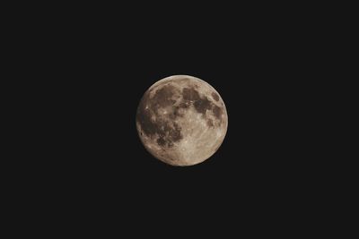 Low angle view of moon in sky