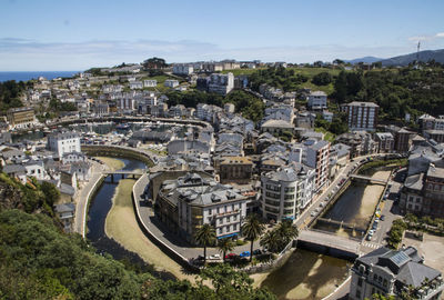 High angle view of cityscape