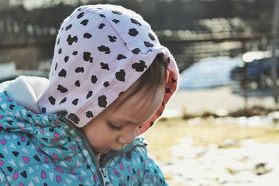 Close-up portrait of girl