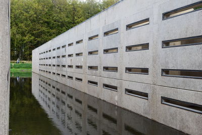 Reflection of building in canal