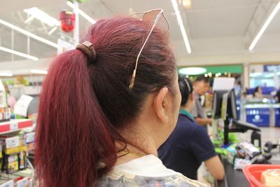 Portrait of woman looking away