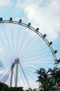 Low angle view of ferris wheel against sky