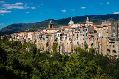 Buildings in a town