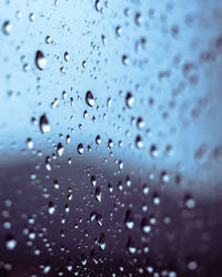 Raindrops on glass