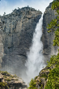 The bridalveil falls in yosemite national park , california 