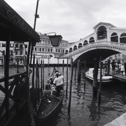 Gondola sailing on canal