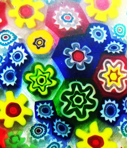 Full frame shot of multi colored fabric