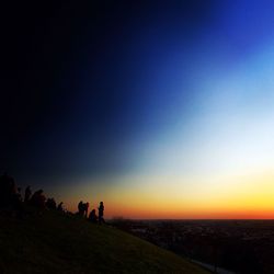 Scenic view of sunset over sea