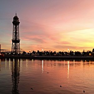 Sunset over river