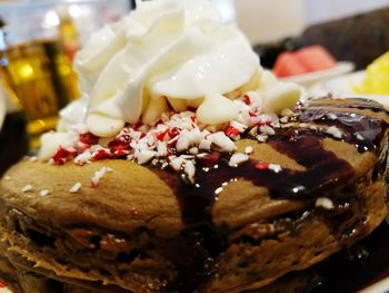 Close-up of dessert in plate